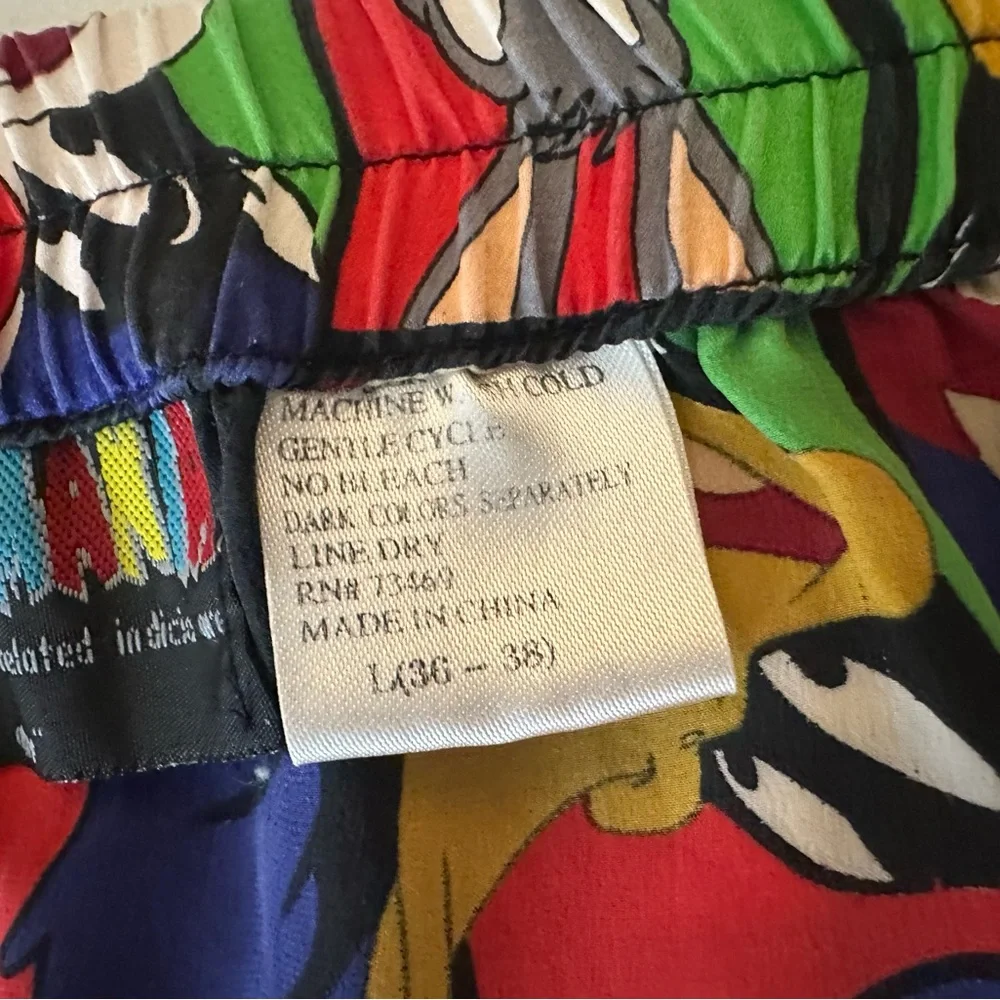 Looney Tunes‎ Mania Vintage 1996 100% Silk Lightweight Boxers Shorts *Flaw* L